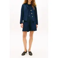 Tommy Hilfiger Tommy Hilfigertil kvinder. WW0WW49335 Slim fit blazer med marineblå guldknapper (36), Casual, Polyester