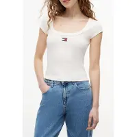 Tommy Hilfiger Shirts 'Tommy Badge Slim' navy / rød / hvid