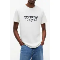 Tommy Hilfiger Bluser & t-shirts 'Logo Graphic Slim' mørkeblå / hvid