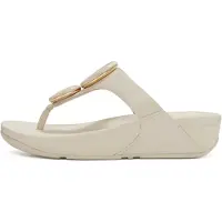 FitFlop Fitfloptil kvinder. A4T-A99 Lulu Marmoreret-sten Toe-Post Beige Sandaler (39), 3-5 cm, Ingen, Casual