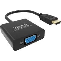 Vision Professional - Videoadapter - HDMI han til HD-15 (VGA) hun - 23 cm - sort - 1080p support