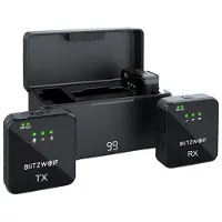 BlitzWolf trådløs mikrofon, BW-SX63, 1000mAh (sort)