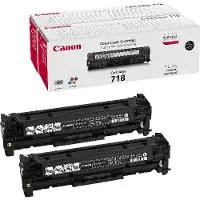 Canon 718BKVP Tonerkassette sort 2-pack