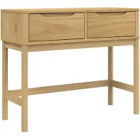 vidaXL konsolbord FLORO 89,5x36,5x73 cm massivt fyrretræ gyldenbrun