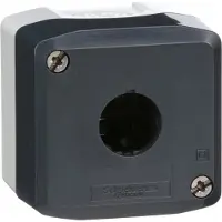 Schneider Trykknapbox tom m/1 hul grå/sort UL/CSA