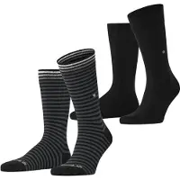 Burlington Everyday Sokker 2-Pak Stribet Sort måle