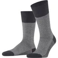 Falke Airport Herringstripe Sok Sort måle