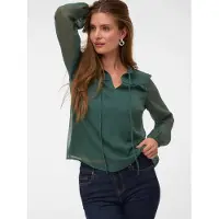 Vero Moda Bluse 'MILLA' mørkegrøn