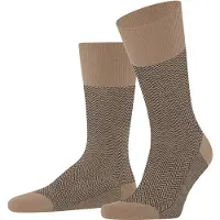 Falke Airport Herringstripe strømper – beige Beige måle