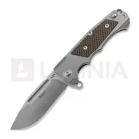 Andre de Villiers Ratel foldekniv, Satin/Red Carbon Fibre