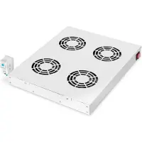 Digitus DN-19 FAN-4-HO - Bakke til blæser i rack - med 4 køleblæsere - grå - 19