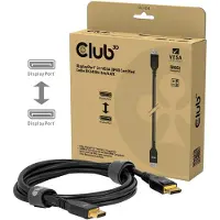Club 3D - DisplayPort kabel - DisplayPort (han) til DisplayPort (han) - DisplayPort 2.1 - 2 m - VESA DP80 Certified, 8K240 Hz support, 10K60 Hz support - sort