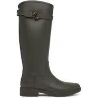 Ralph Lauren Lauren Ralph Laurentil kvinder. 802980678003 Portiah høje gummistøvler i grøn gummi (40), Fast, Ingen, Casual