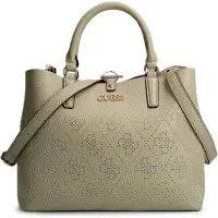 GUESS Amara håndtaske i polyurethan/tekstile 4G Logo grøn HWSG8493060 29 x 22 x 14 cm