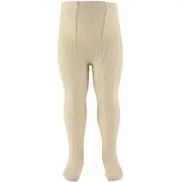 Condor Strømpebukser - Rib - Beige - - 3-4 år (98-104) - Strømpebukser