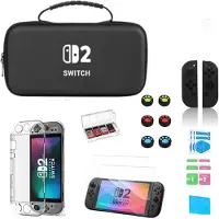 INF Switch 2 Opbevaringsetui med Tilbehør - Beskyttende Bæreetui i PU+EVA+ABS+Silikone, kompatibel med Nintendo Switch 2