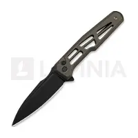 We Knife Dressytak Skeletonized, Bronze Titanium, Black Stonewash
