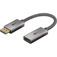 Goobay 75271, 0,2 m, DisplayPort, HDMI, Hanstik, Hunstik, Lige