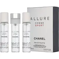 Chanel Allure Homme Sport Giftset 60 ml 3x Edt Travel Spray Refill 20M