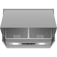 Bosch Serie | 2 DEM66AC00 - Hætte - integreret - bredde: 60 cm - dybde: 27.1 cm - udsugning & recirculation - sølv