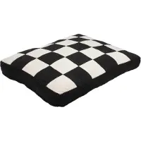 Laroy Cozy Block hundepude sort/hvid