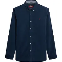 Superdry Superdrytil mænd. M4011044A Classic Needle skjorte i blå (XXL), Casual, Bomuld, Klassisk, Lange ærmer