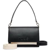 Tous TOUStil kvinder. 2002358251 Skuldertaske M Audree Saffiano sort (OSFA), Casual, Stof