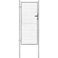 vidaXL havelåge galvaniseret stål 105x225 cm sølvfarvet