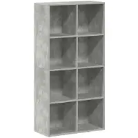 vidaXL Reol/skænk 66 x 30 x 130 cm spånplade betongrå