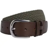 Hackett London Hackett Londontil mænd. HM413225 Faldskærmsbælte grøn (M), Casual, Polyester, Læder