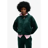 Superdry Superdrytil kvinder. W2012544A Sweatshirt Country Club Velour grøn (S), Casual, Polyester