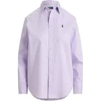 Ralph Lauren Polo Ralph Laurentil kvinder. 211A92177013 Klassisk pasform lilla bomuldstwinskjorte (XXL), Casual, Lange ærmer