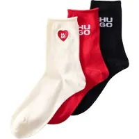 HUGO Pakke med tre par strømper i kort længde med logo-detaljer