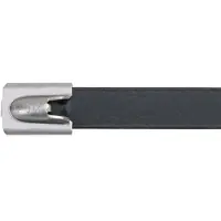 Panduit MLTFC4H-LP316, Udløselig kabelbinder, Polyester, Rustfrit stål, Sort, Rustfrit stål, 362 mm, 7,9 mm, 0,2 mm