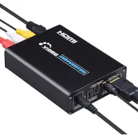 INF AV & S-VIDEO TIL HDMI konverter Black