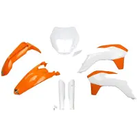 Ufo Ktm Exc/exc-f 2014-2016 With Headlight Ktkit524f-999w Fork Protectors & Plastikkit