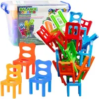 Leantoys forlystelses-spil med faldende balance-stole 48 dele farverig