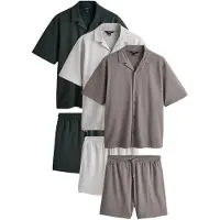 Next Hjemmedragt taupe / lysegrå / mørkegrøn