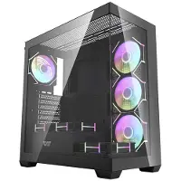 Darkflash DS900 computerkabinet (sort) + 7 ARGB-blæsere