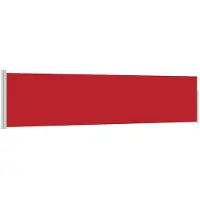 vidaXL sammenrullelig sidemarkise til terrassen 120 x 500 cm rød