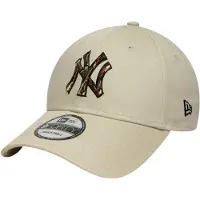 New Era Hætte 'Camo Infill 9FORTY New York Yankees' beige