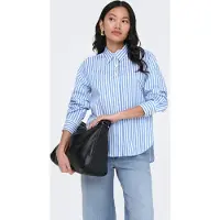 ONLY Bluse 'ONLLyra' blå / hvid