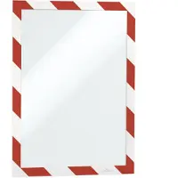 Durable Inforamme DURAFRAME SECURITY A4, rød/hvid - 2 stk./pakke
