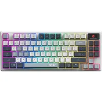 MSI FORGE GK600 - Tastatur - hot-swappable - TKL - bagbelyst - trådløs - Bluetooth, USB, 2.4 GHz - QWERTY - USA