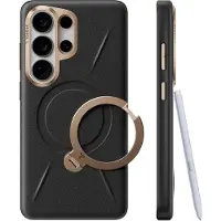 Torras Samsung Galaxy S26 Ultra Torras Ostand Q3 VegSkin Magnetisk Cover - Sort