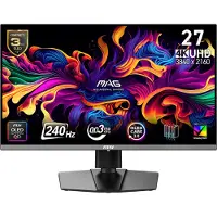 MSI Gaming PC-skærm - - 26,5" - UHD - 240Hz - QD-OLED panel - 0,03ms - Højdejusterbar - MAG 272UP QD-OLED X24