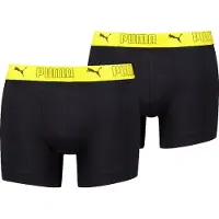 Puma Sport Microfiber Boxers (2-Pack) Men, Clothing, Black/Yellow, 3