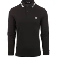Fred perry langæret polo i sort 350 Sort åle