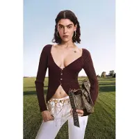 Desigual Cardigan brun / cyclam