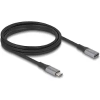 DeLOCK USB 40 Gbps forlængerkabel USB Type-C han til hun P 2 m grå